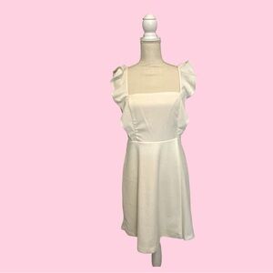 BCBG NWTWhite Ruffle Dress